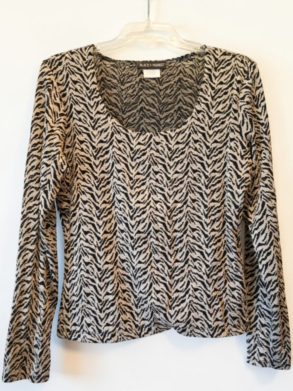 Zebra Print  Long Sleeve Top